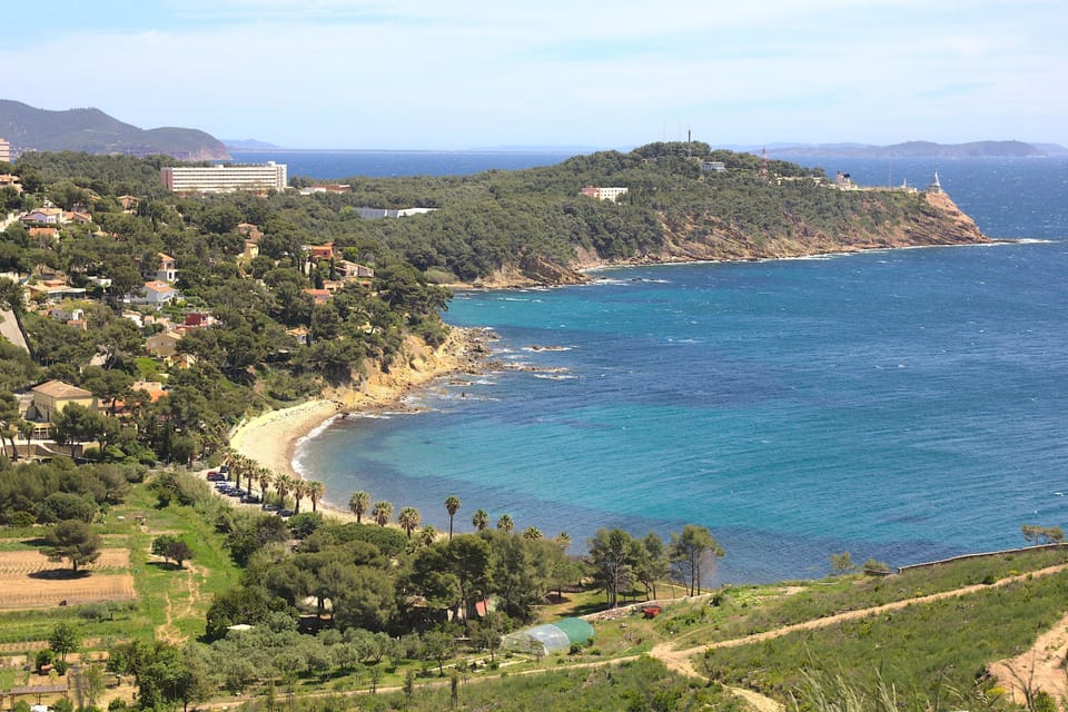 Aerial view of the beaches of Saint-Mandrien-sur-Mer