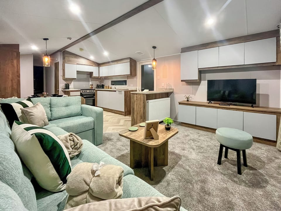 Open plan living space | Lily Pad Lodge, Brechin