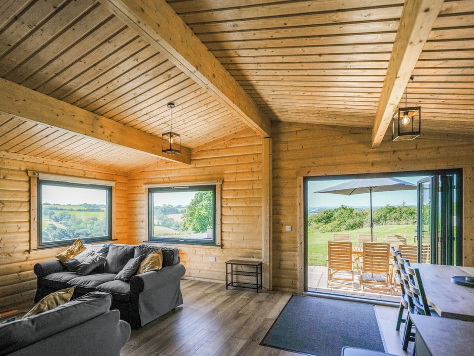 Open plan living space | Binneford Holiday Lodges - Foxglove Lodge - Binneford Holiday Lodges, Hittisleigh