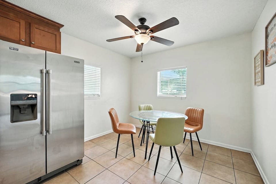 Cozy dining nook by the kitchen, perfect for quick bites