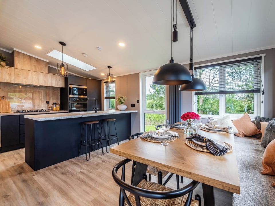 Open plan living space | Coed Aros Lodge, Llanfechell, near Cemaes Bay