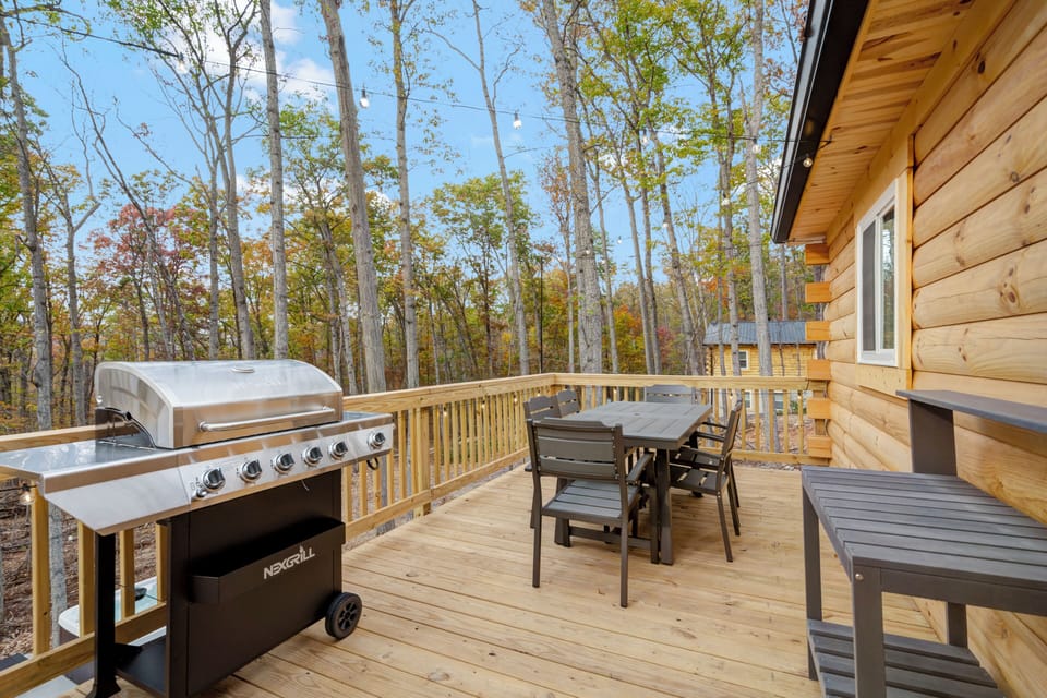 Enjoy outdoor cooking on the deck with a full-size grill and dining area.