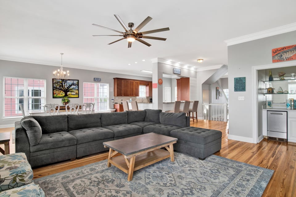 Dolphin West is a 5 bedroom, 4.5 bath beachfront duplex that can accommodate up to 13 guests