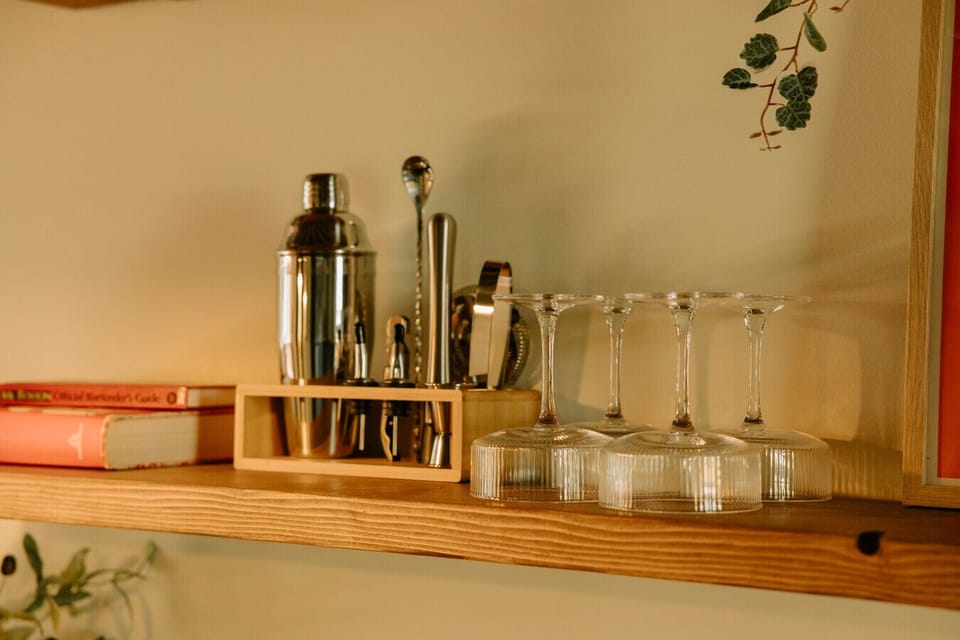A mixology set and some coupe glasses for a few evening drinks!