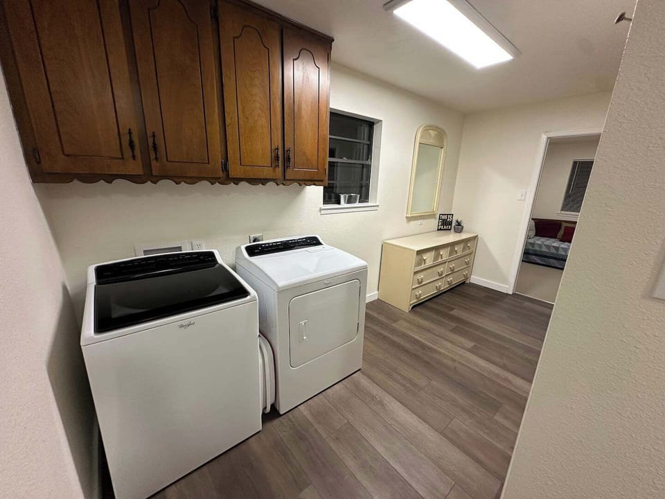 Keep it fresh—laundry facilities at your fingertips.”