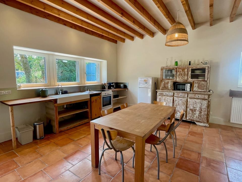 Dining area and kitchen