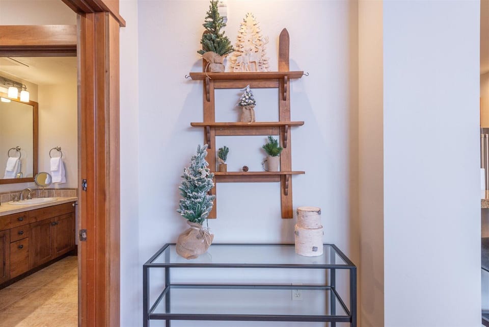 Where rustic charm meets modern comfort. The warm wood accents and decor touches create a welcoming atmosphere that feels like home in the mountains.