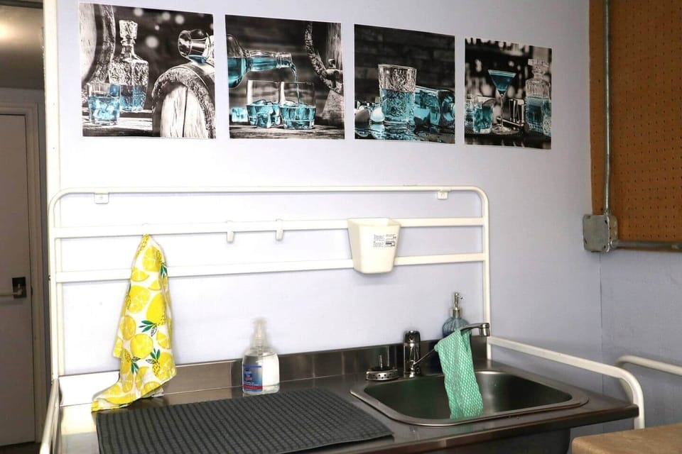 Area to wash dishes up or for extra counter space.  