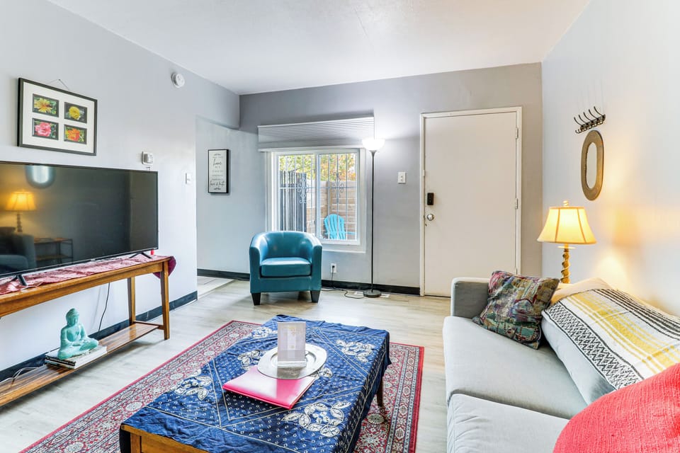 Albuquerque Vacation Rental | 2BR | 1BA | 650 Sq Ft | 3 Steps to Enter