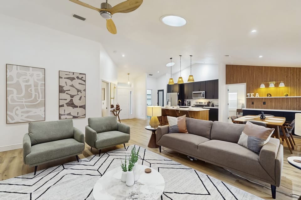 Luxurious living room with comfortable couches