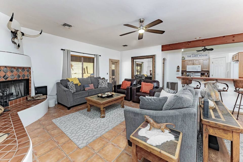 Bright, comfortable living space with modern furnishings and homey vibes.