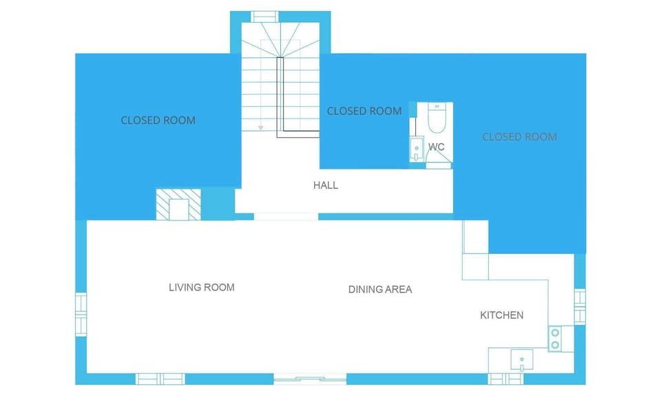 First floor plan for Chalet le Petit Tricouni