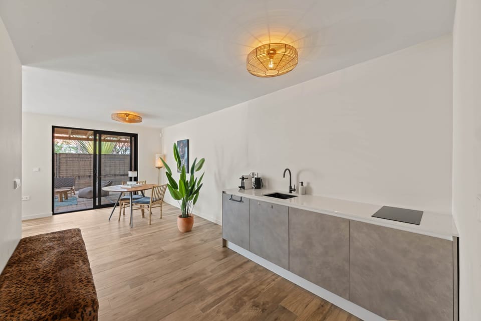 Kitchen with view of the terrace