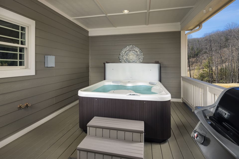 Crystal clear hot tub