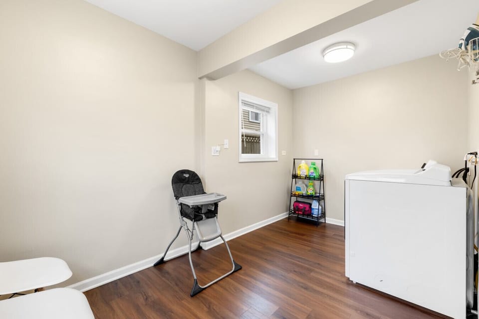 Dedicated laundry space designed for comfort and ease