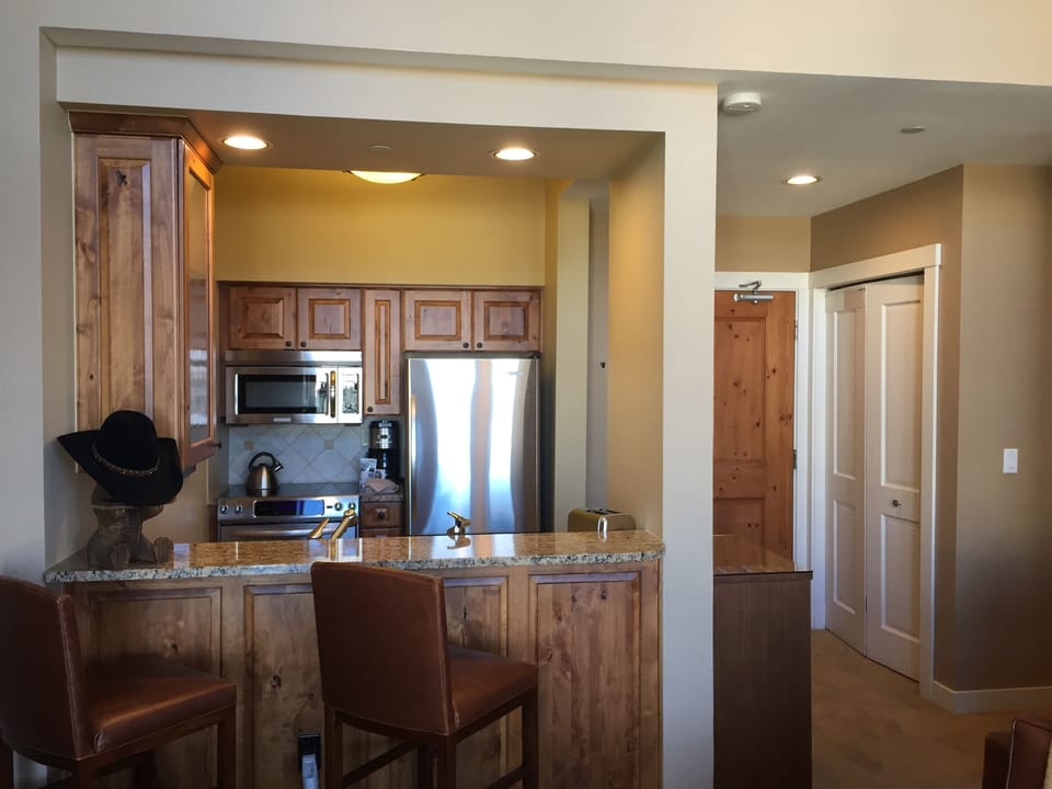 Kitchen with bar stools