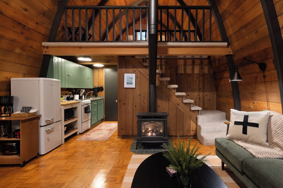 The gas fireplace adds warmth and the perfect amount of ambiance