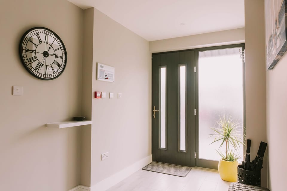 Entry hall with clock