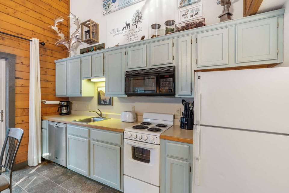 The kitchen is equipped with all the comforts of home​