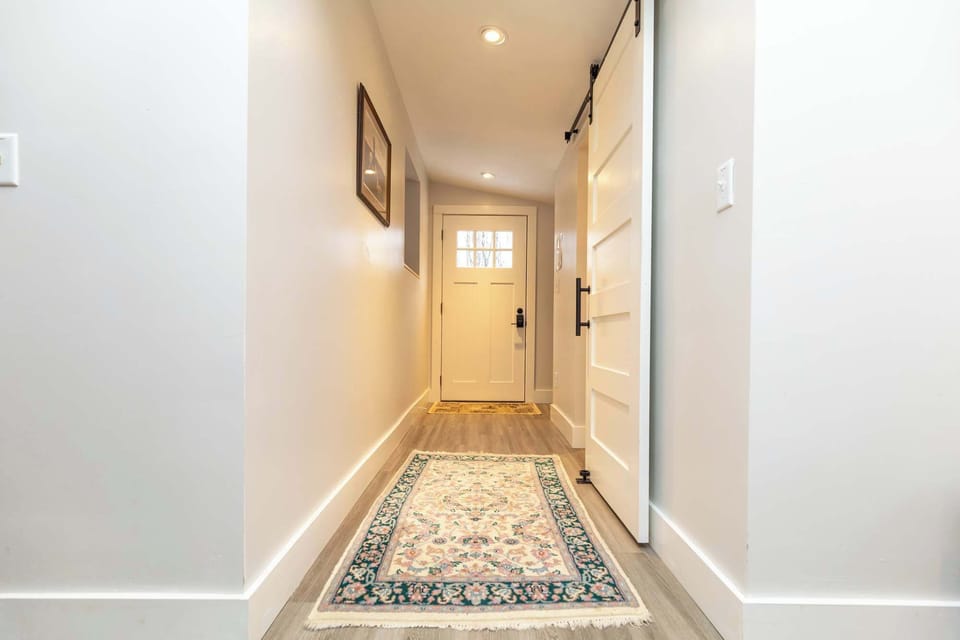 an interior view of the entry door