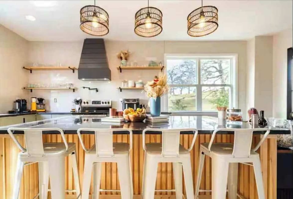 Fully equipped kitchen with full-size appliances for cooking at home between Ponce City Market meals
