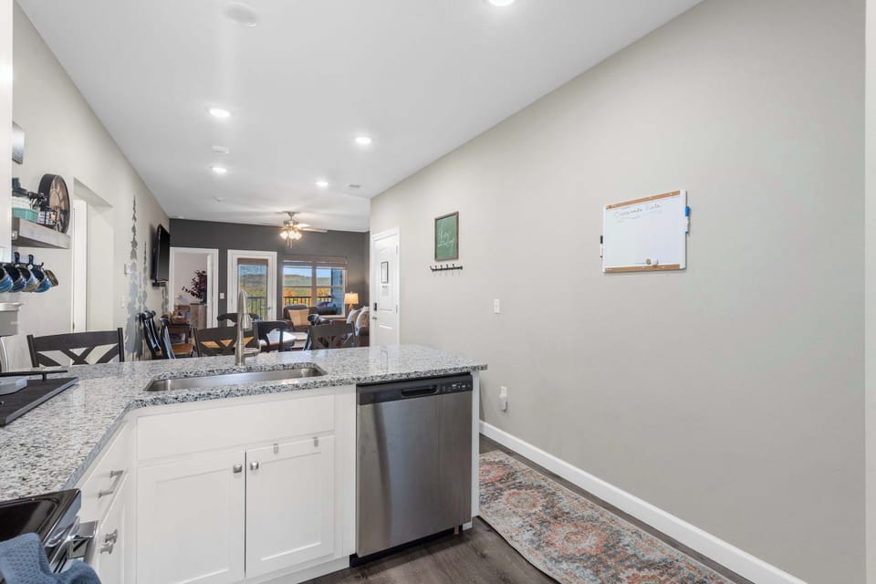 The open kitchen is well equipped for an unforgettable getaway​