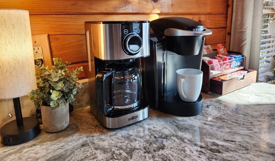 Drip coffee maker and Keurig 