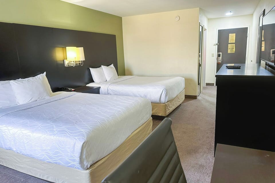 Unwind in crisp linens with plenty of space to spread out.