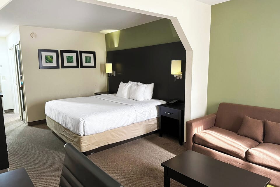 Bedroom. Interior and views may vary based on location and availability