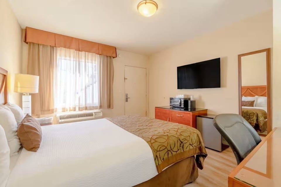 Freshen up fast with easy bathroom access from the room.