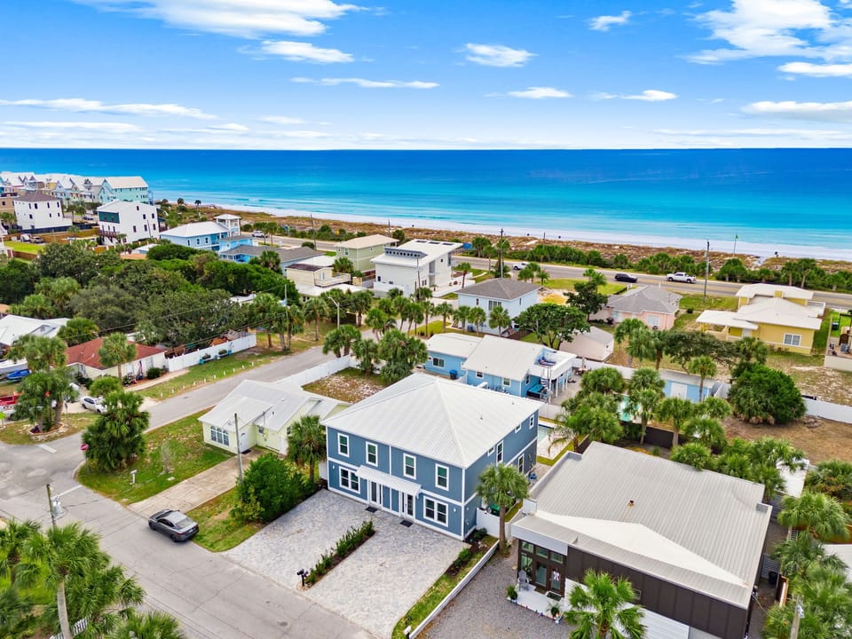 Aerial View - One Block to Beach