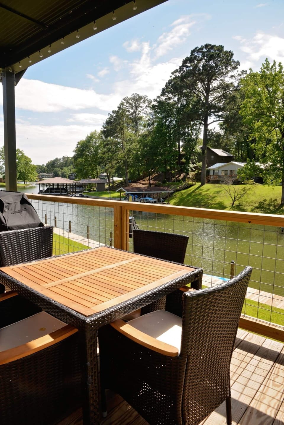 Back porch overlooking the water