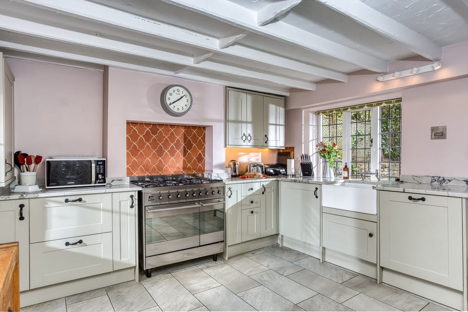Ground floor: The stunning kitchen, boasting a perfect blend of contemporary and traditional