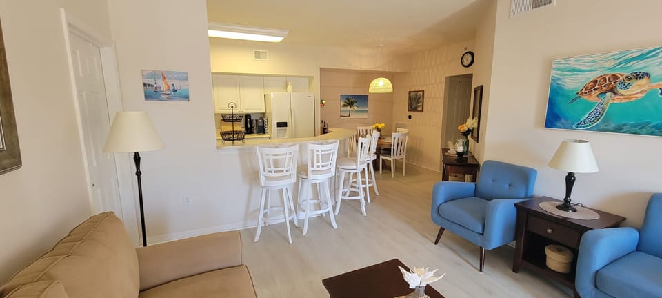 kitchen area with dining area
