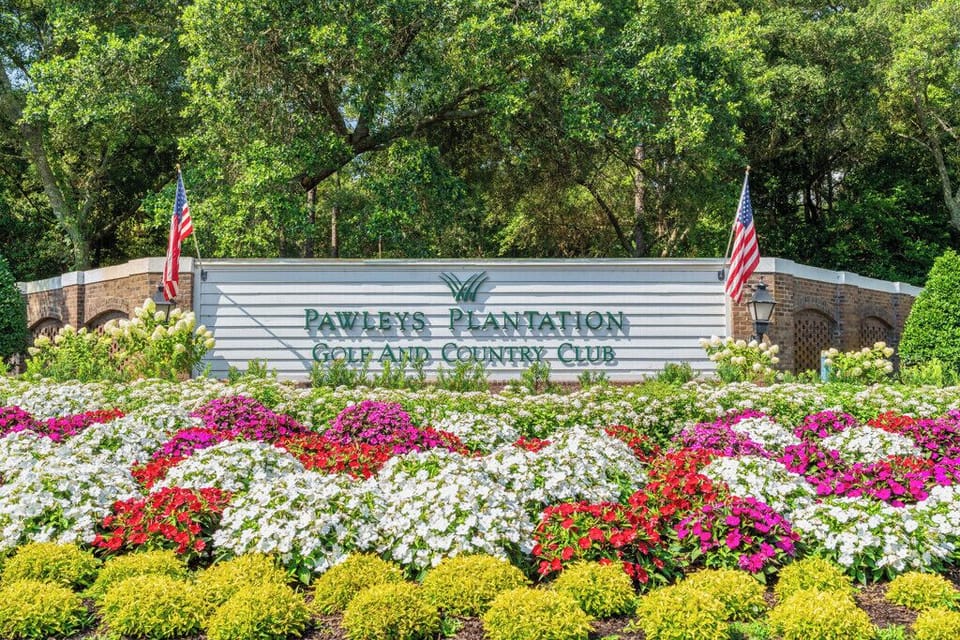 Beautifully maintained Pawleys Plantation entry from Hwy 17. Gated Community. 