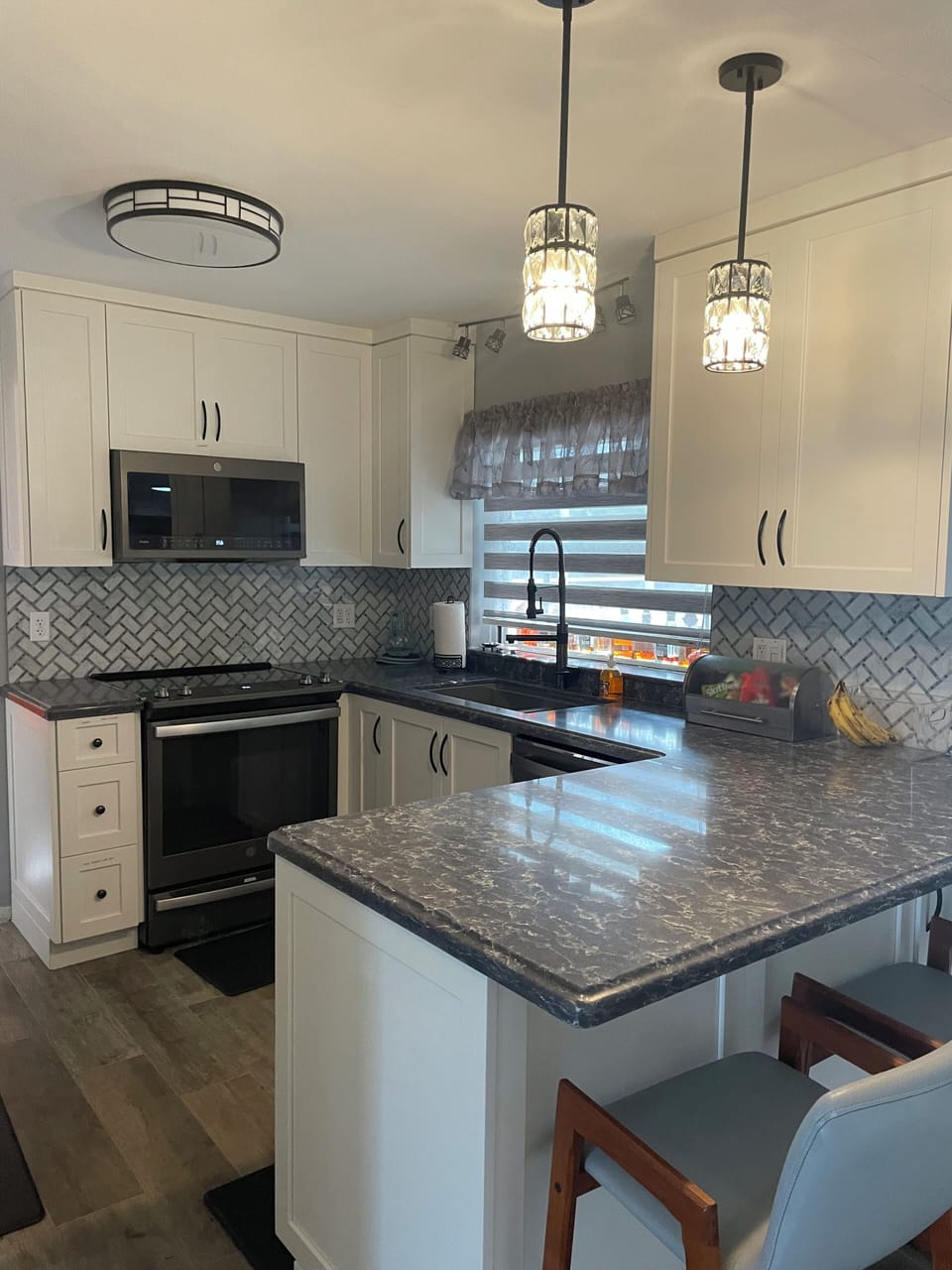 Lovely Remodeled kitchen with counter seating