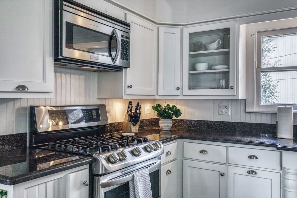 Fully equipped kitchen for whatever you can cook up.
