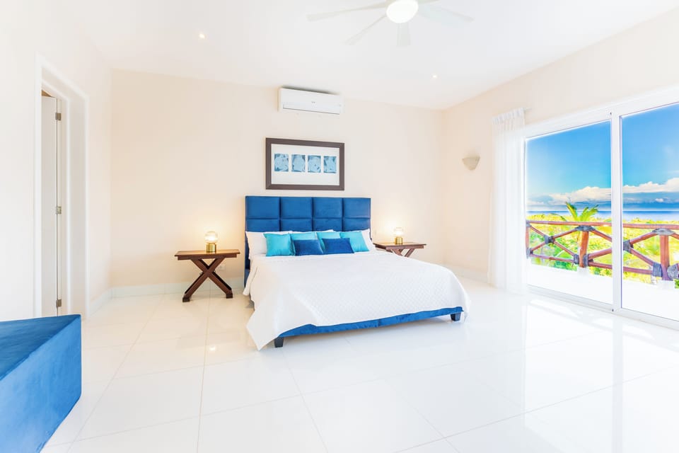 Spacious master bedroom with clean design.