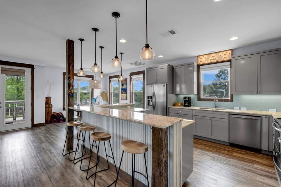 Our kitchen comes stocked with appliances for your convenience. 