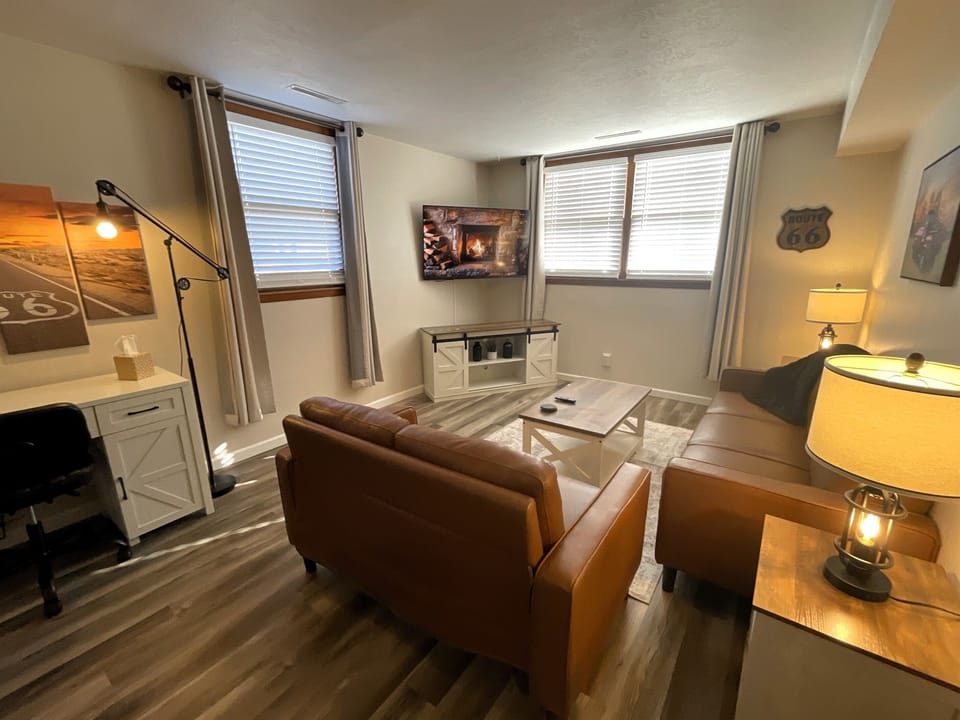 Living room with 55" Smart TV