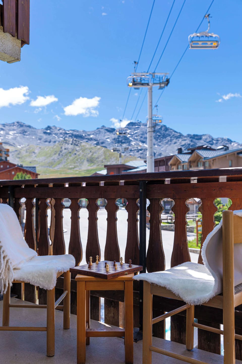 Spacious Balcony with Mountain Views
