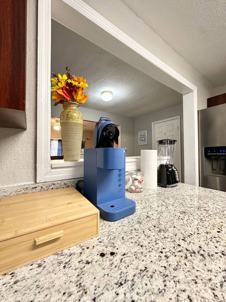 Create unforgettable meals in this beautifully designed, fully equipped kitchen. Gather your group to savor delightful dining experiences in the elegant dining area.