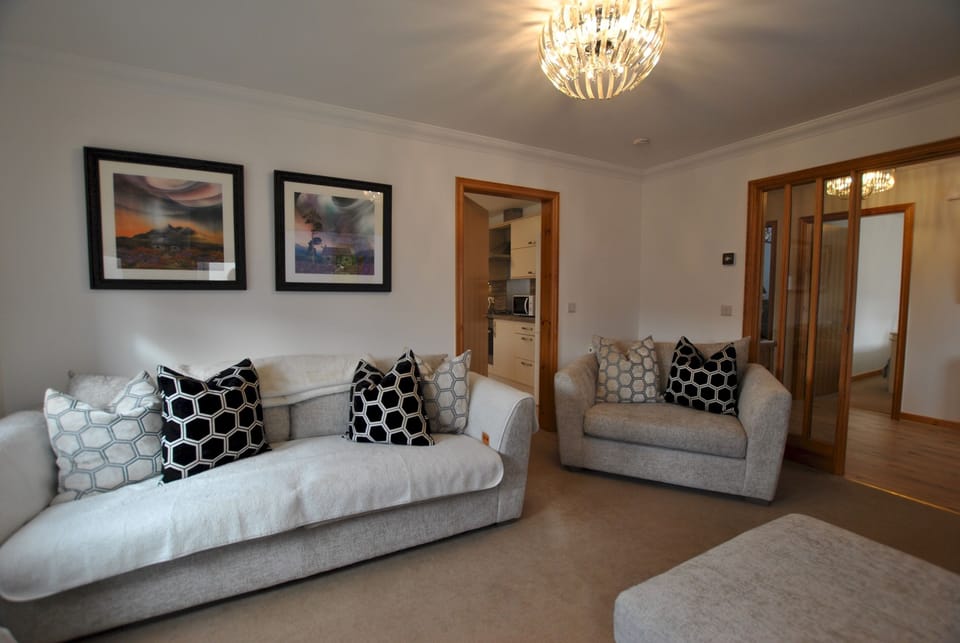 The lounge has plenty comfortable seating