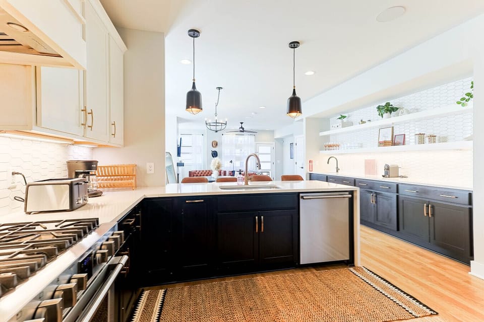 Bright, open-concept kitchen