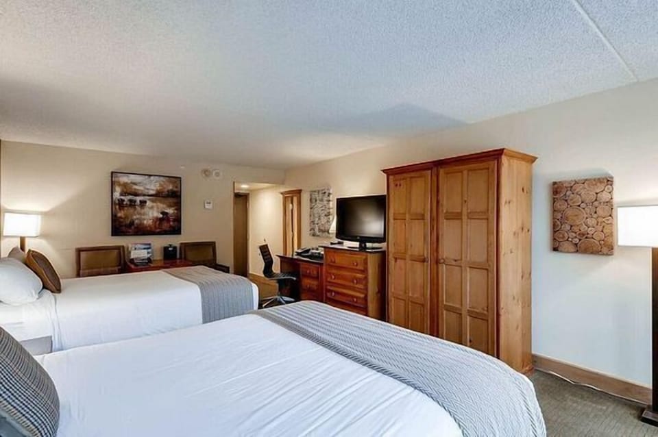 With thoughtful amenities and a welcoming ambiance, this hotel room ensures both pets and family members feel right at home in the heart of the mountains.
