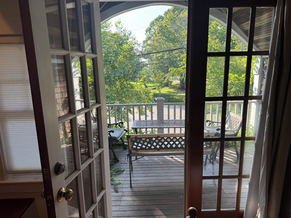 View from the balcony in the secondary bedroom. 