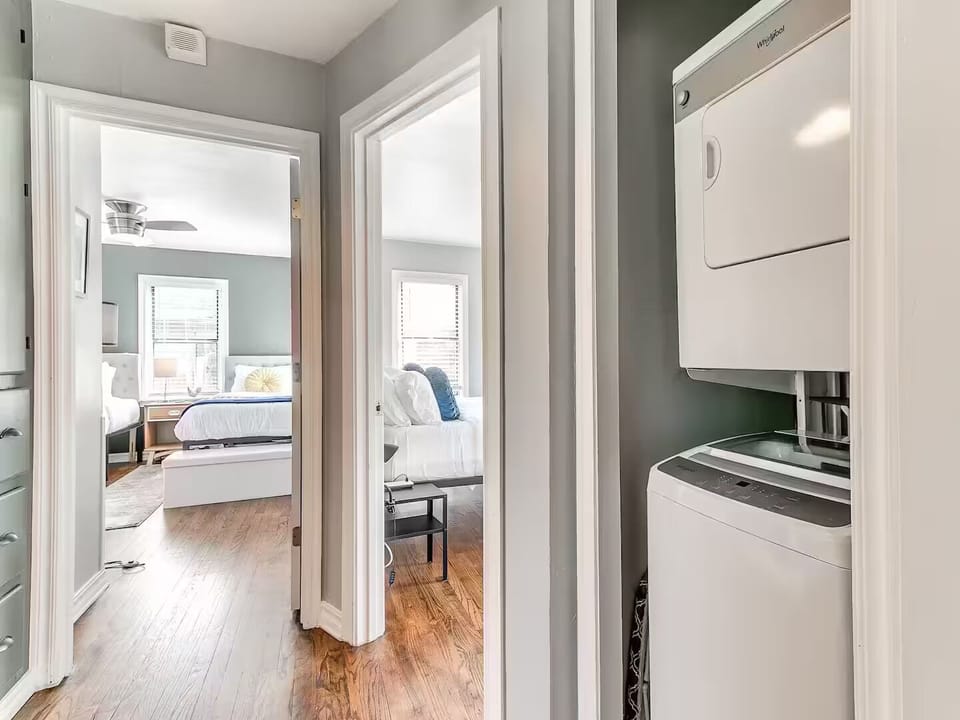 In-unit washer and dryer for your convenience on longer stays