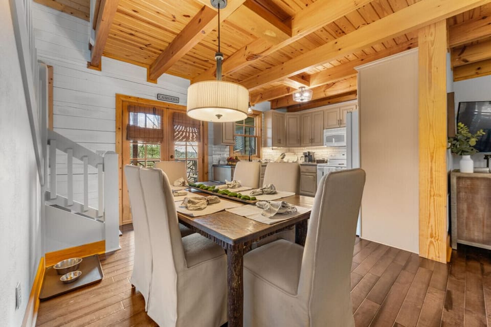 Dining Space | Rustic Table and Soft Neutral Tones