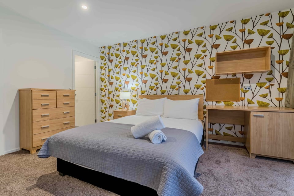 Bedroom with view to ensuite door