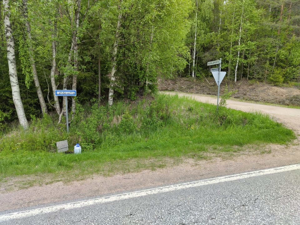 Public freshwater fountain is located 1km away